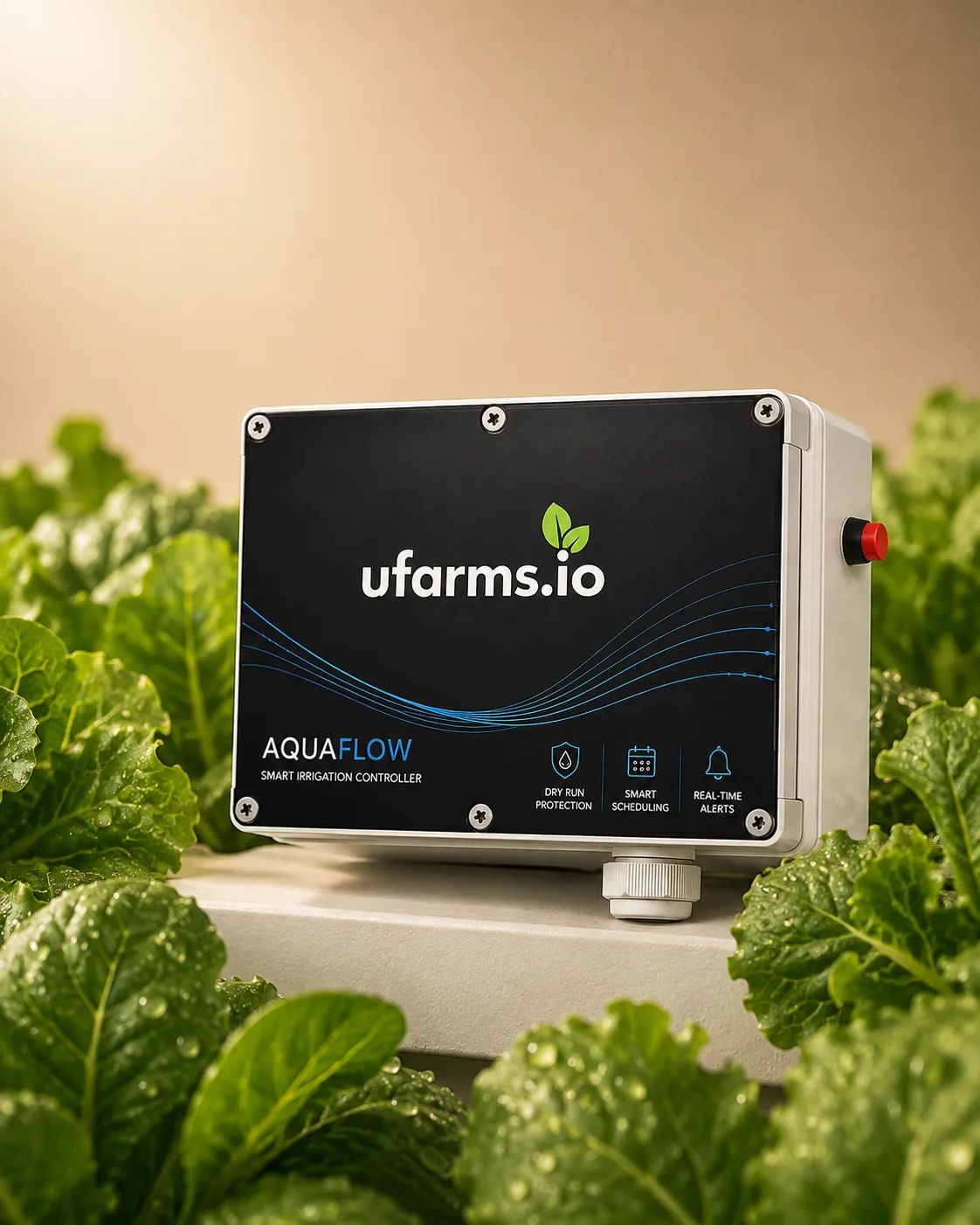 Aqua Flow irrigation controller installed on site