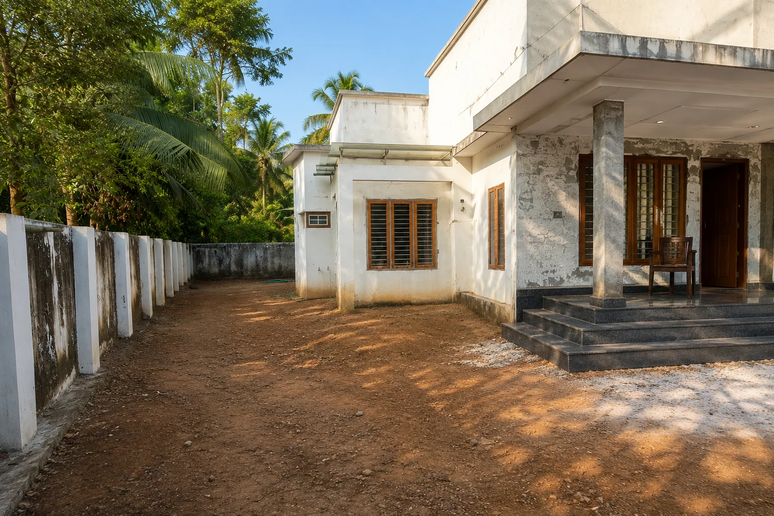 Cleared residential site before landscaping begins